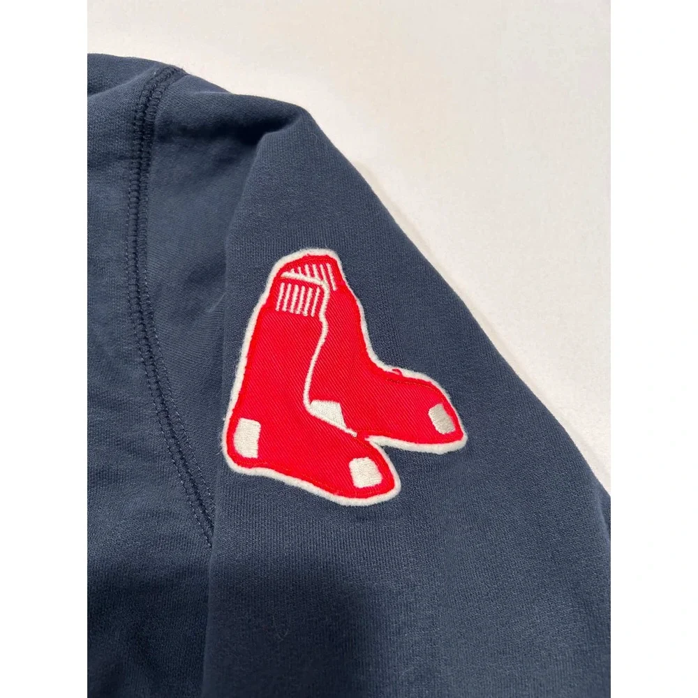 47 Brand Boston Red Sox Mens Small Navy Blue Quarter Zip Sweatshirt MLB Pullover